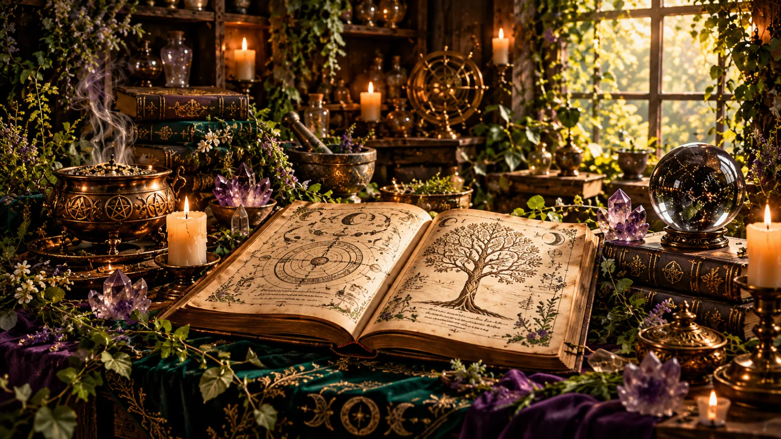 Магическая книга и защитные символы